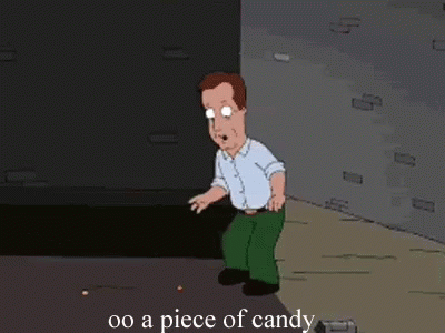 Family Guy Cartoon Character in Dark Room