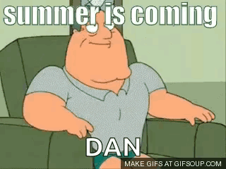 Family Guy Character Sitting Summer Is Coming Dan