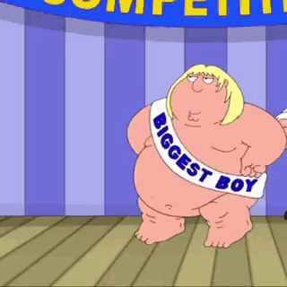 Family Guy Character Wearing Biggest Boy Sash