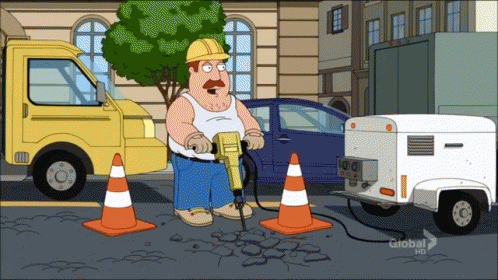 Family Guy Construction Worker With A Jackhammer GIF