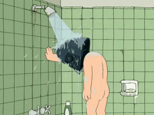 Family Guy Darth Vader Showering GIF