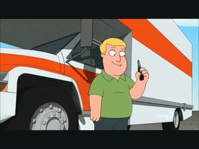 Family Guy Funny Moving Truck Accident GIF