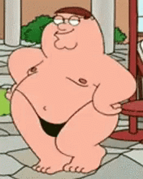Family Guy Peter Griffin Hips Dance Man Boobs GIF