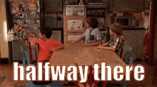 Family In The Dining Set Half Way There GIF