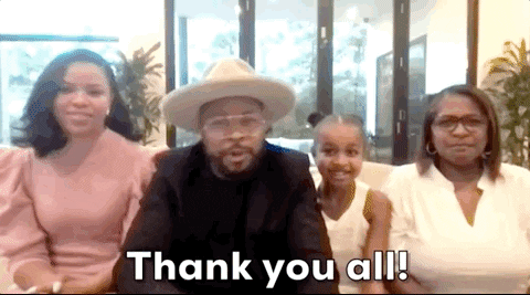 Family Saying Thank You All GIF