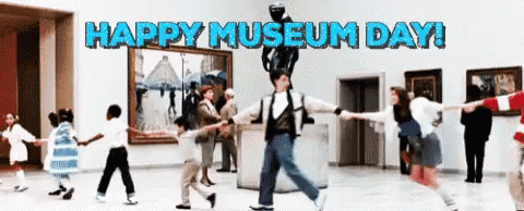 Family Walking Inside Museum GIF