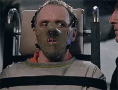 Famous Hannibal Lecter Spooky Face GIF