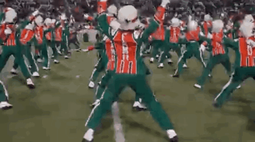 Famu Marching 100 Band Rolling Hips In Unison GIF