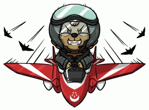 Fan Art Fighter Jet Flying Smiling GIF
