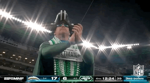 Fan As Jetman Clapping For Jets GIF