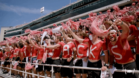 Fan Painted Themselves Saying Razorbacks GIF