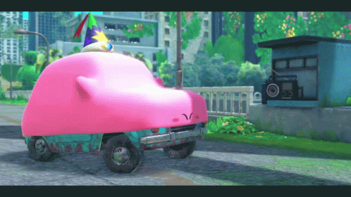 Fanatic Kirby Dancing Car GIF