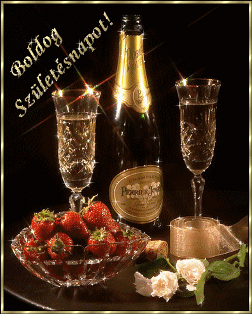 happy birthday celebration champagne