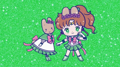 Fancy Sailor Jupiter And Bunny Cartoon GIF
