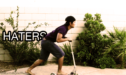 Fancy Scooter Ride Haters Gonna Hate GIF
