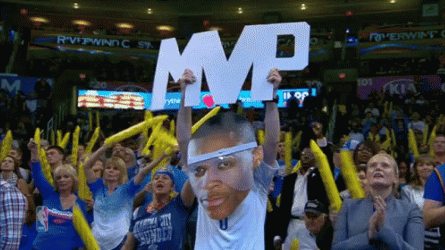 Fans Cheer For Russel Westbrook For Mvp GIF