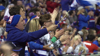 Fans Waving Flag Of Western Carolina University GIF