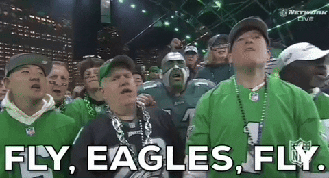 Fans Yell Fly Eagles Fly Nfl Auto Draft GIF