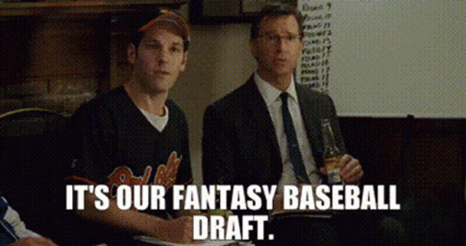 Fantasy baseball draft Knocked Up gif.