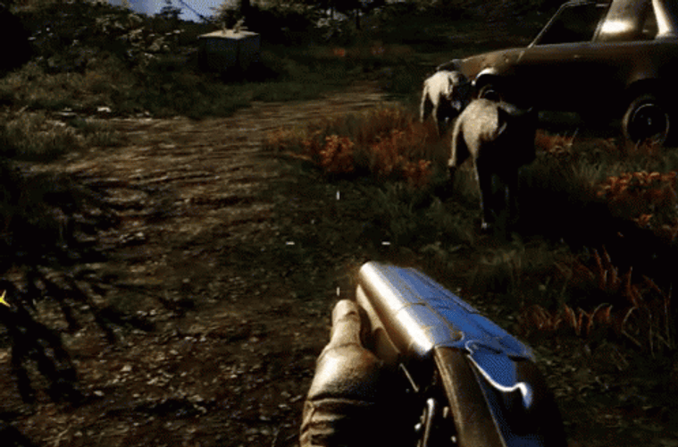 Far Cry 4 Wolves Gun Fight GIF