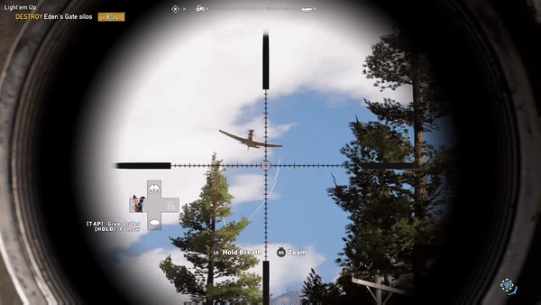 Far Cry 5 Sniper Shoots Plane GIF