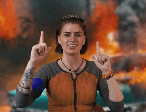 Far Cry 5 Woman Points Finger GIF
