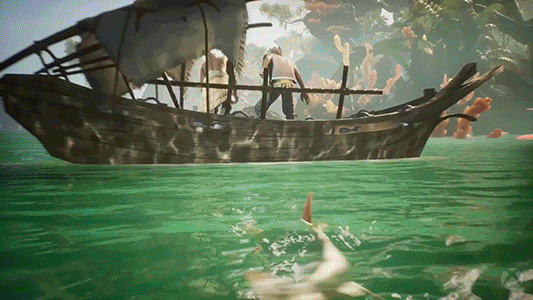 Far Cry Game Falling Off Boat GIF