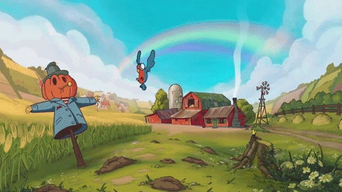 Farmer Scarecrow In Farm GIF