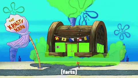 Farts Happening Inside Krusty Krab GIF
