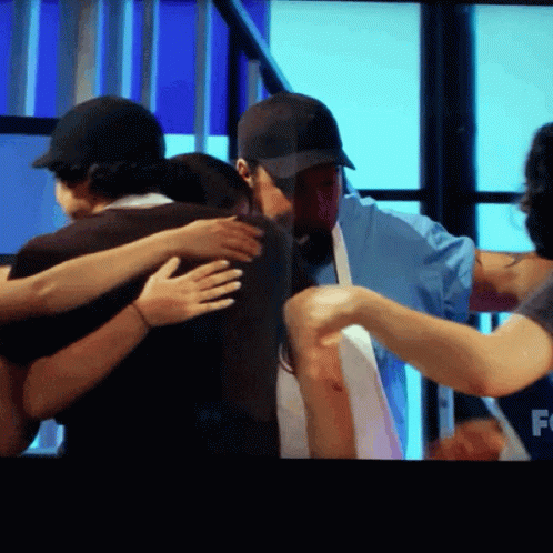 Faruq Tauheed Sad Left Out Group Hug GIF