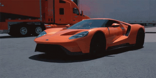Orange Lamborghini Fast Car GIF