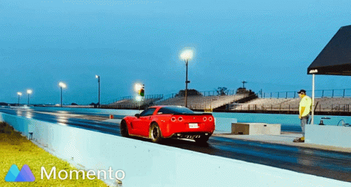 Fast Car In Race Track GIF
