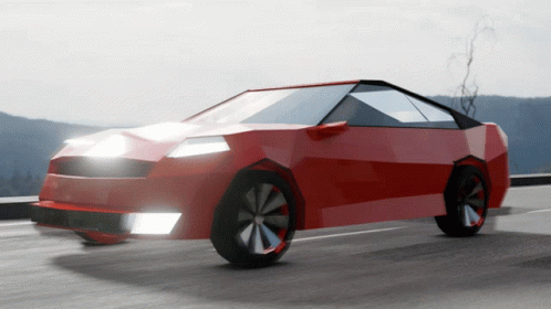 Animated Simulator Of Fast Car GIF