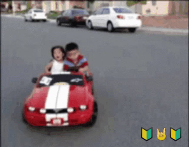 Fast Car Children Driving GIF