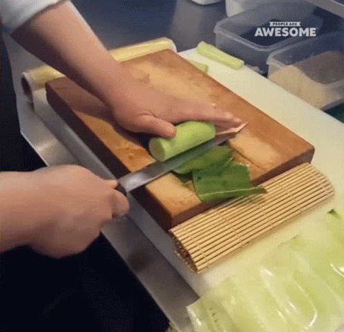 Fast Cucumber Chop GIF