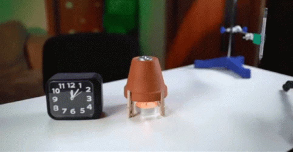 Fast Rotation Desk Ticking Clock GIF