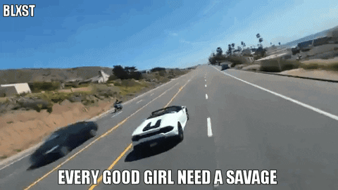 Fast Running White Sports Car GIF