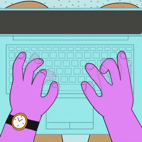 Fast Typing And Burning Laptop GIF