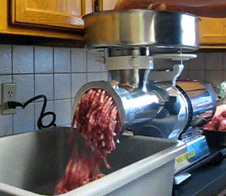 Fastest Process Of Ground Meat GIF