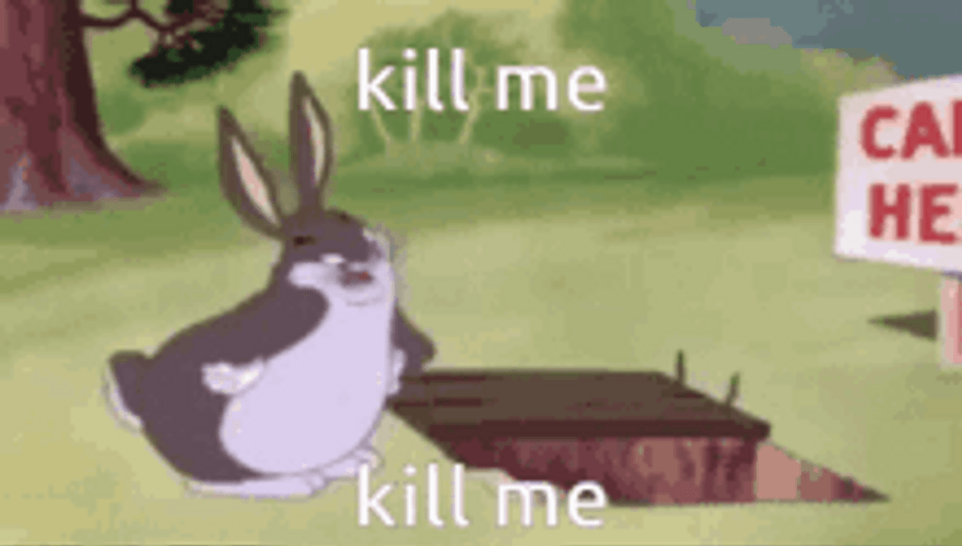 Fat Bunny Kill Me Animation GIF