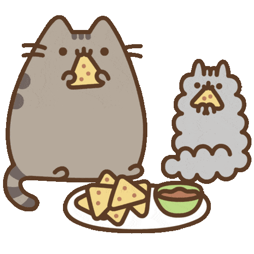 Fat Cat Eating Nachos GIF