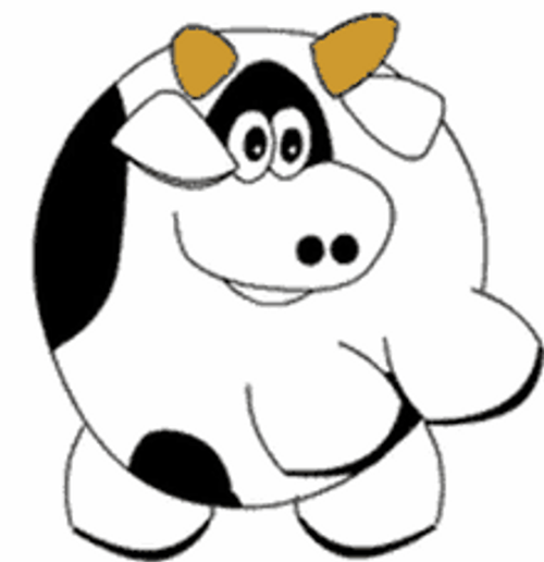 Fat Cow With Circular Belly Dancing GIF