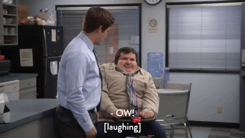 Fat Cuz Stomach Punch Love You Man GIF