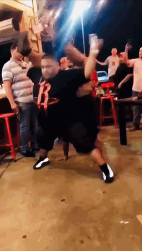 Fat Guy Battle Dancing GIF