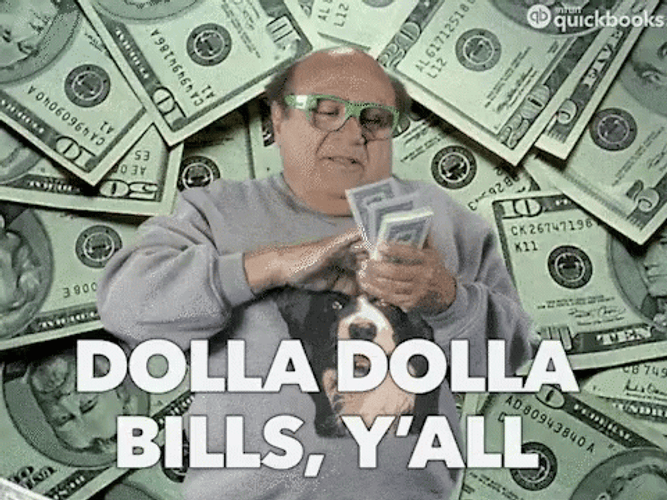 Fat Guy Counting His Cash GIF