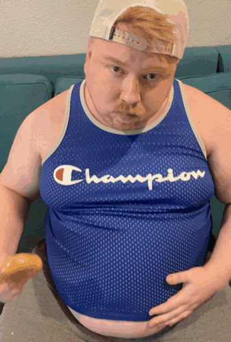 Fat Guy Eating Donuts GIF
