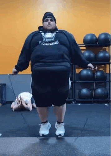 Fat Guy Exercising Fat Belly GIF