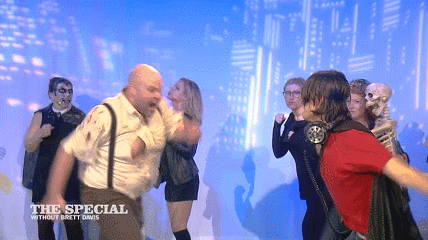 Fat Guy Fatality Punch GIF