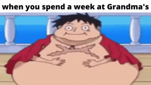 Fat Luffy Week At Grandma Goofy Meme GIF