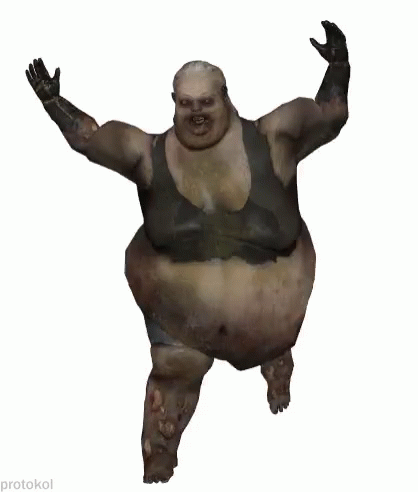 Fat Man Arms Outstretched Protokol GIF